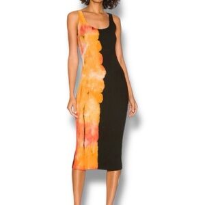 COTTON CITIZEN The Ibiza Midi Dress in Orange Fade S
